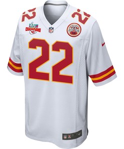 Juan Thornhill 22 Kansas City Chiefs Super Bowl LVII Champions 3 Stars Men Game Jersey - White