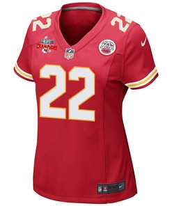 Juan Thornhill 22 Kansas City Chiefs Super Bowl LVII Champions 3 Stars Women Game Jersey - Red