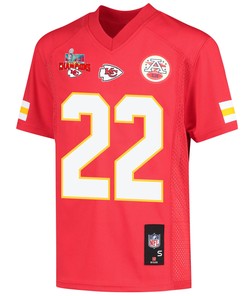 Juan Thornhill 22 Kansas City Chiefs Super Bowl LVII Champions 3 Stars Youth Game Jersey - Red