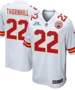 Juan Thornhill 22 Kansas City Chiefs Super Bowl LVII Champions Men Game Jersey - White