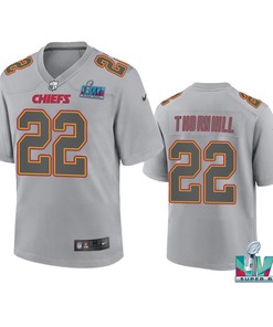 Juan Thornhill 22 Kansas City Chiefs Super Bowl LVII Youth Atmosphere Game Jersey - Gray