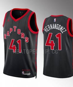 Juancho Hernangomez 41 Toronto Raptors Black Men Jersey 2022-23 Statement Edition Swingman