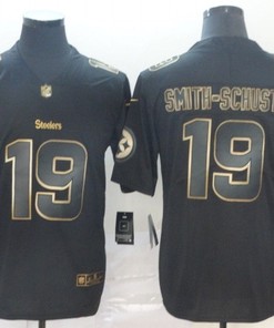 Juju Smith-schuster #19 Pittsburgh Steelers Nfl Explosion Legendary Gold Black Jersey