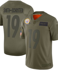 Juju Smith-schuster Pittsburgh Steelers Nike Youth 2019 Salute To Service Game Jersey - Olive