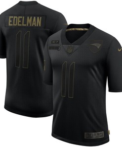 Julian Edelman New England Patriots 2020 Salute To Service Limited Jersey - Black