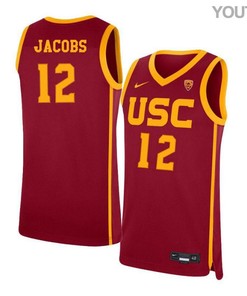 Julian Jacobs 12 USC Trojans Elite Basketball Youth Jersey - Red