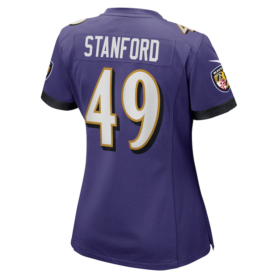 Julian Stanford Baltimore Ravens Women's Home Game Player Jersey - Purple