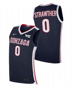 Julian Strawther 0 Gonzaga Bulldogs 2023College Basketball Elite Men Jersey - Navy