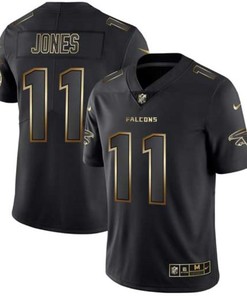 Julio Jones #11 Atlanta Falcons Nfl Explosion Legendary Gold Black Jersey