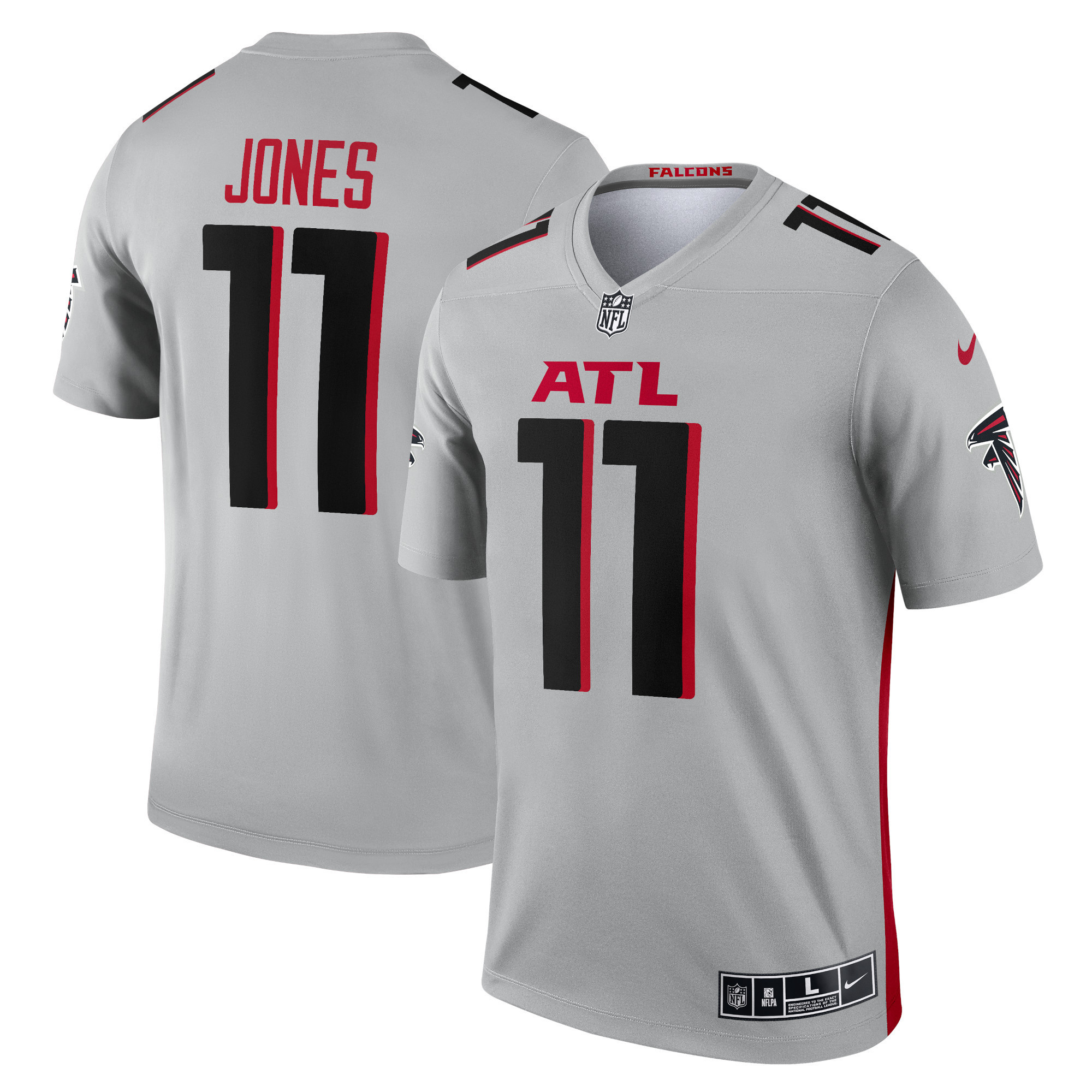 Julio Jones Atlanta Falcons Inverted Legend Player Jersey - Silver Nfl