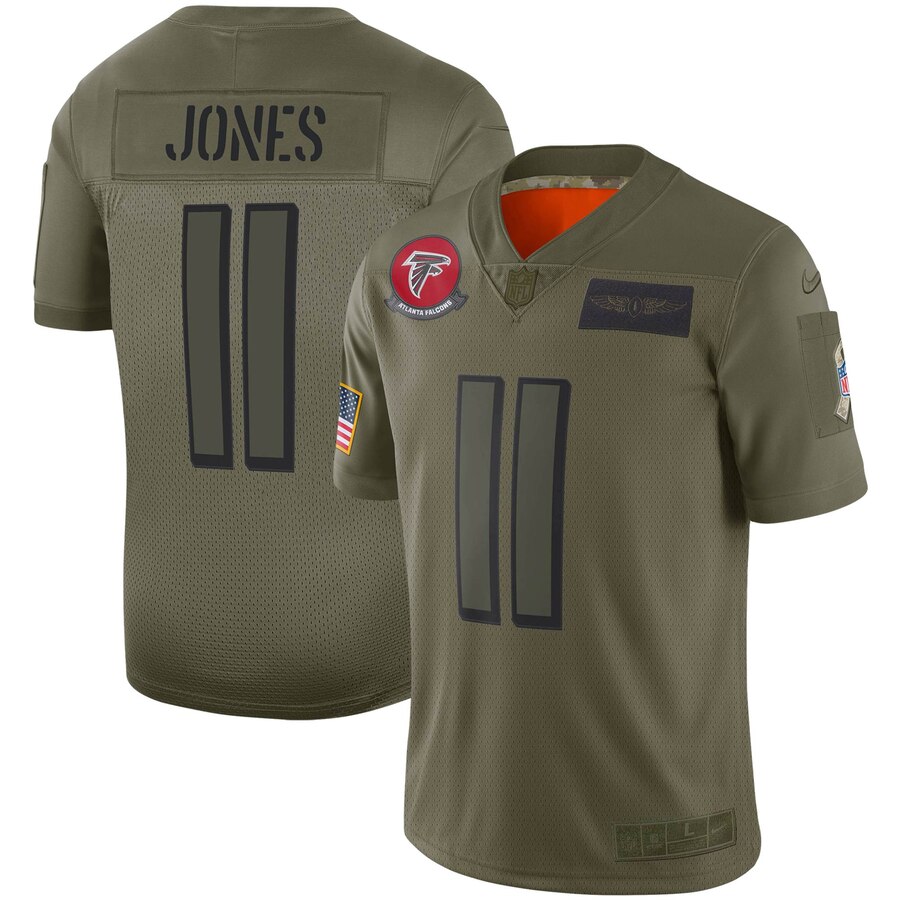 Julio Jones Atlanta Falcons Nike Youth 2019 Salute To Service Game Jersey - Olive