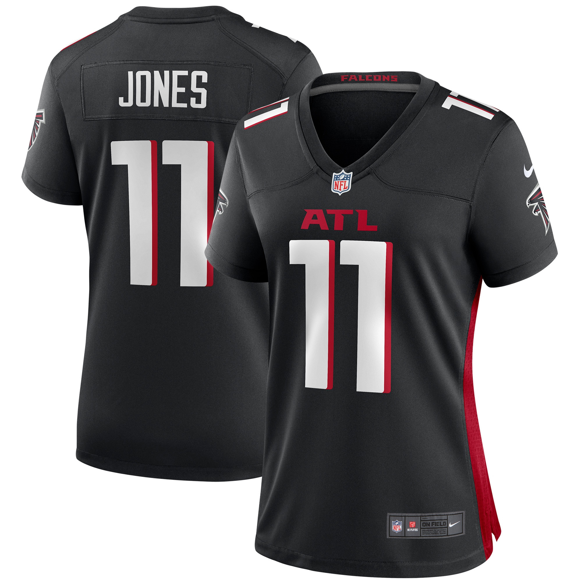 Julio Jones Atlanta Falcons Womens Player Game Jersey Black Nfl