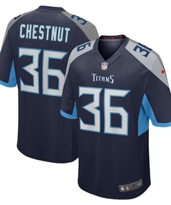 Julius Chestnut Tennessee Titans Game Player Jersey - Navy