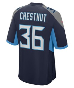 Julius Chestnut Tennessee Titans Game Player Jersey - Navy