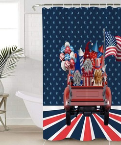 July 4th Independence Day Gnomes Shower Curtain - Home Decor Bathroom Curtain