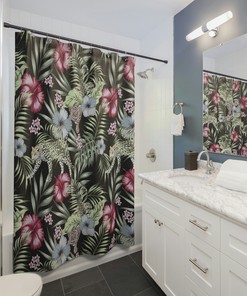 Jungle Wildlife Shower Curtain with Big Cats Design for Safari-Inspired Bathroom Decor