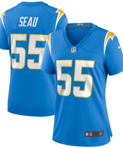 Junior Seau 55 Los Angeles Chargers Women's Game Retired Player Jersey - Powder Blue