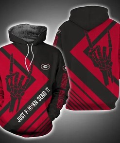 Just Send It Georgia Bulldogs for Fan 3D All Over Print Zip Hoodie Gifts for NCAA Fans