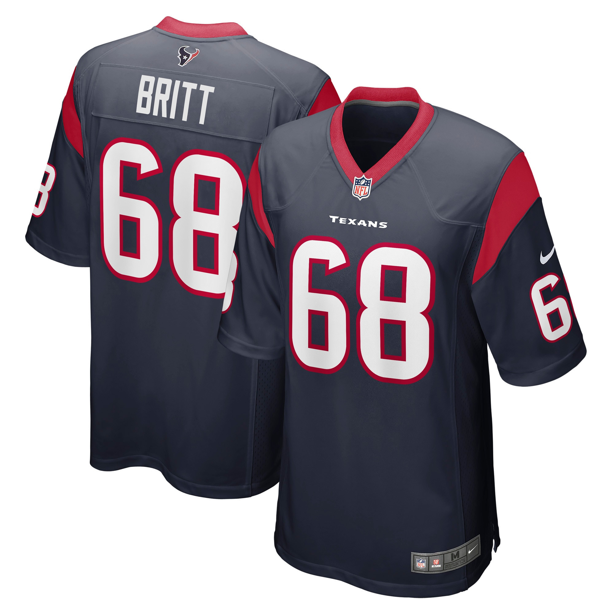 Justin Britt Houston Texans Game Jersey - Navy Nfl