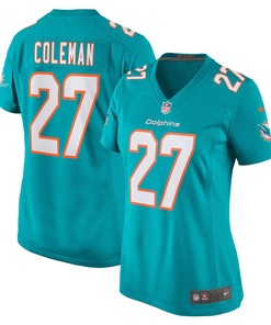 Justin Coleman Miami Dolphins Womens Game Jersey - Aqua Nfl