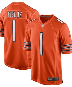 Justin Fields Chicago Bears Alternate Game Jersey - Orange Nfl