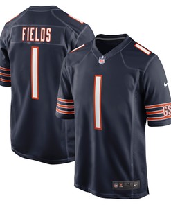 Justin Fields Chicago Bears Game Jersey Navy Nfl