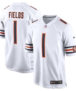 Justin Fields Chicago Bears Game Jersey White Nfl