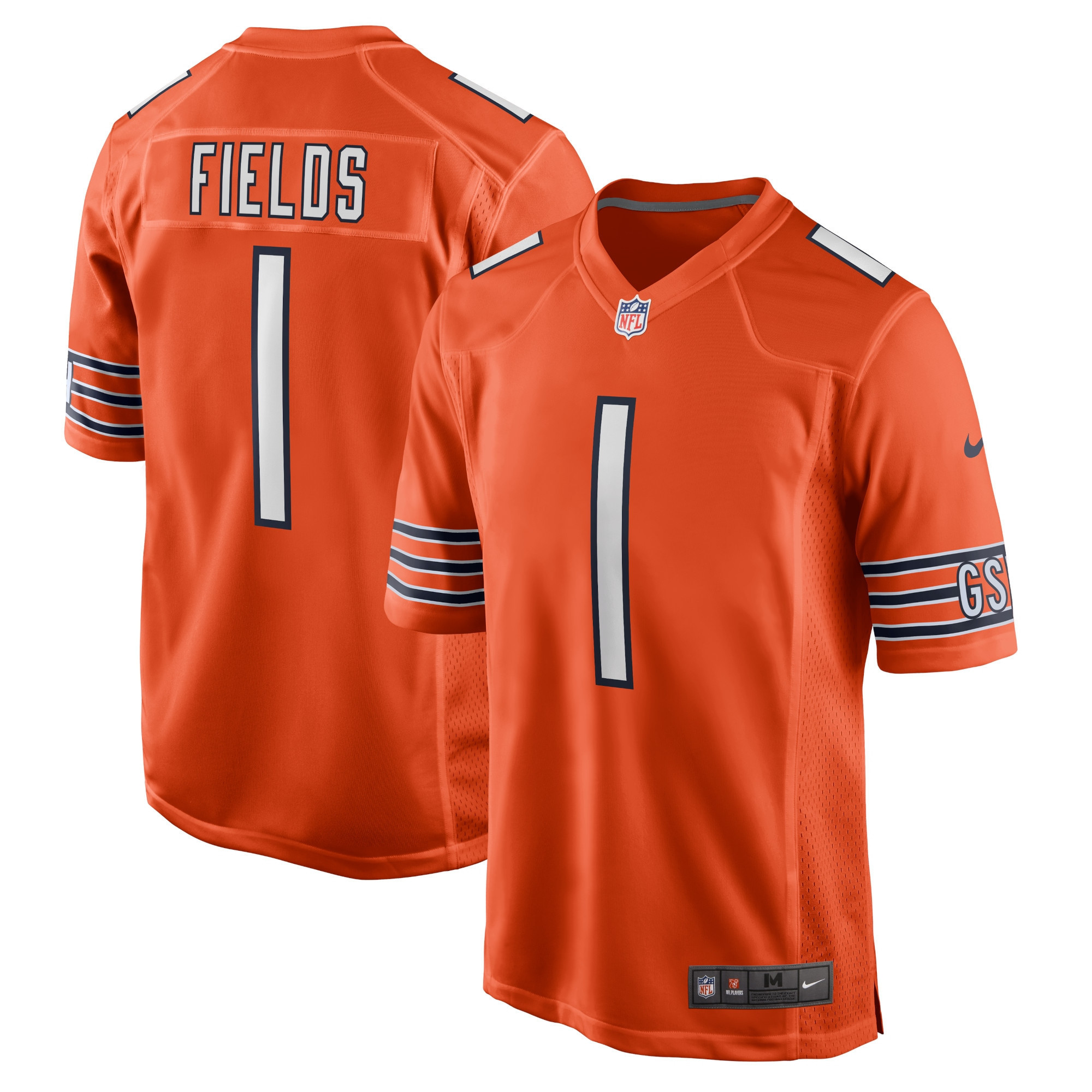 Justin Fields Chicago Bears Player Game Jersey Orange Nfl