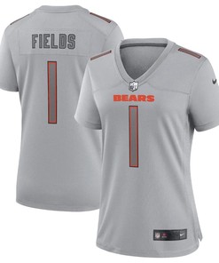 Justin Fields Chicago Bears Women's Atmosphere Fashion Game Jersey - Gray