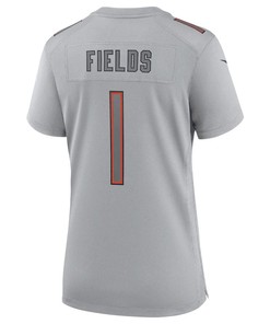 Justin Fields Chicago Bears Women's Atmosphere Fashion Game Jersey - Gray