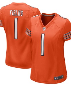 Justin Fields Chicago Bears Womens Game Jersey Orange Nfl