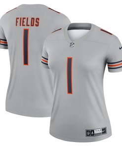 Justin Fields Chicago Bears Womens Inverted Legend Jersey - Gray Nfl