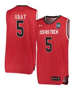 Justin Gray 5 Texas Tech Red Raiders Basketball Jersey Red