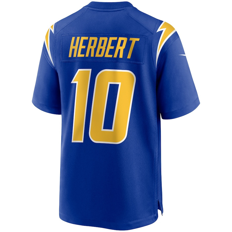 Justin Herbert 10 Los Angeles Chargers 2nd Alternate Game Jersey - Royal