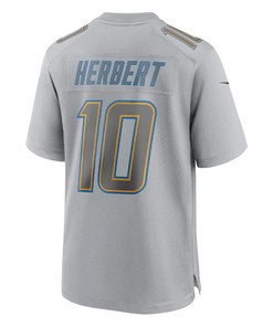 Justin Herbert 10 Los Angeles Chargers Atmosphere Fashion Game Jersey - Gray