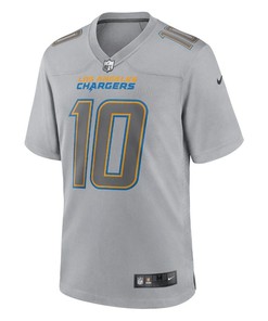Justin Herbert 10 Los Angeles Chargers Atmosphere Fashion Game Jersey - Gray