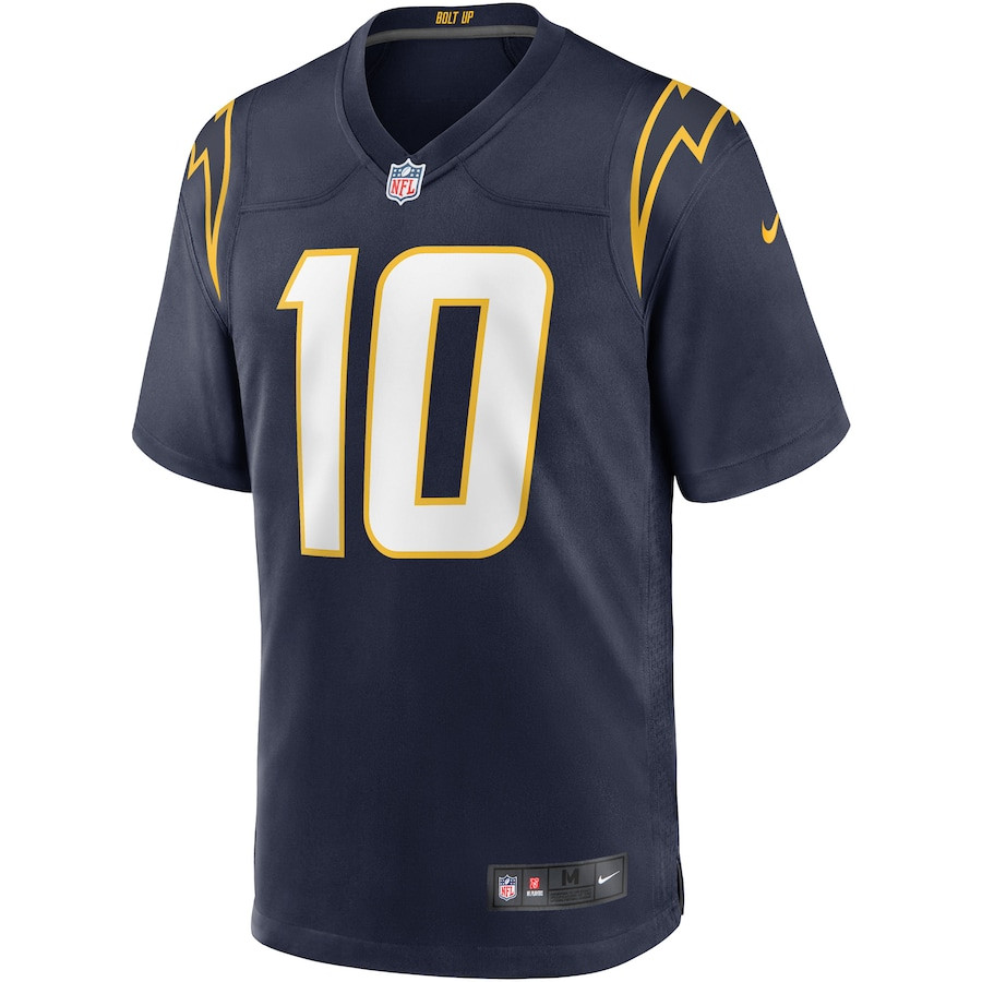 Justin Herbert 10 Los Angeles Chargers Game Jersey - Navy