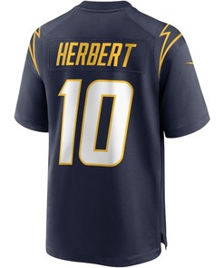 Justin Herbert 10 Los Angeles Chargers Game Jersey - Navy