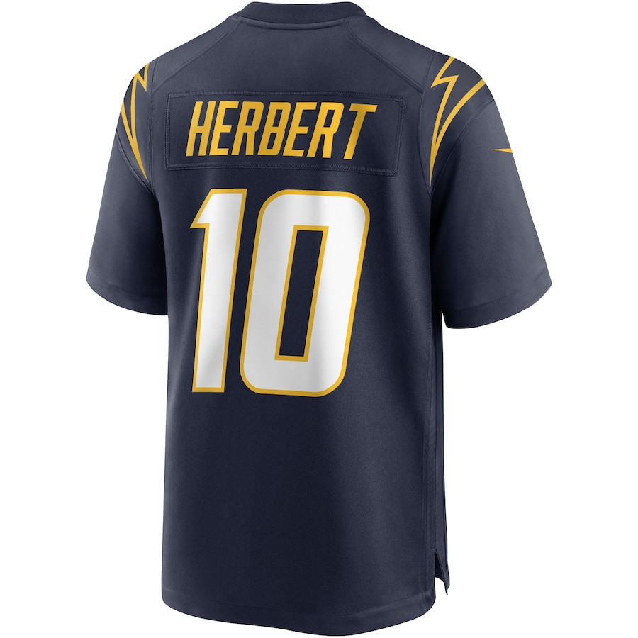 Justin Herbert 10 Los Angeles Chargers Game Jersey - Navy