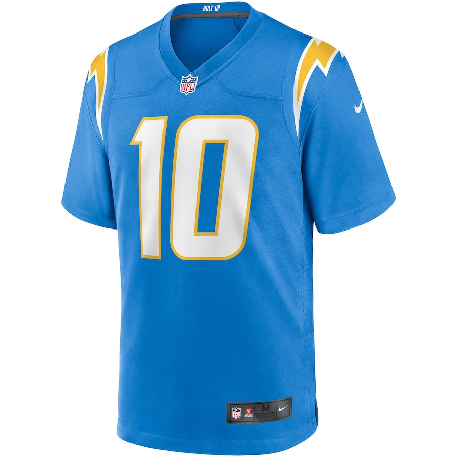 Justin Herbert 10 Los Angeles Chargers Player Game Jersey - Powder Blue