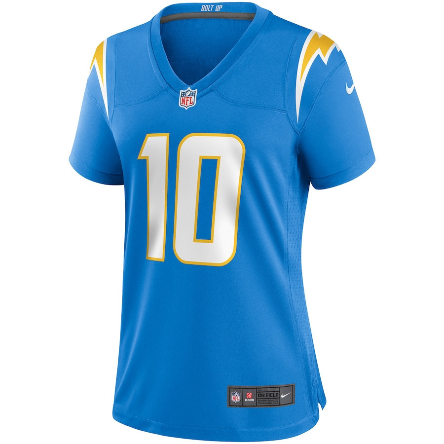 Justin Herbert 10 Los Angeles Chargers Women's Alternate Game Jersey - Navy