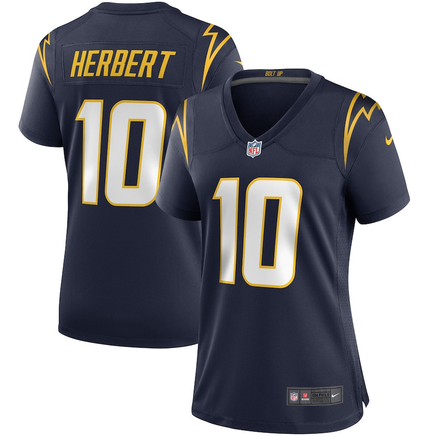 Justin Herbert 10 Los Angeles Chargers Women's Game Jersey - Navy