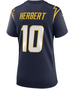 Justin Herbert 10 Los Angeles Chargers Women's Game Jersey - Navy