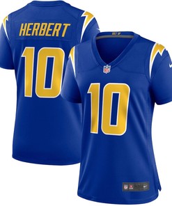 Justin Herbert 10 Los Angeles Chargers Women's Game Jersey - Royal