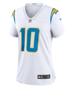 Justin Herbert 10 Los Angeles Chargers Women's Game Jersey - White