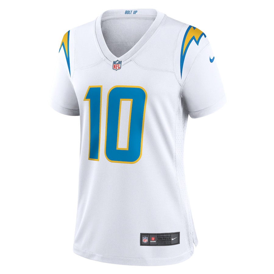 Justin Herbert 10 Los Angeles Chargers Women's Game Jersey - White