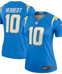 Justin Herbert 10 Los Angeles Chargers Women's Legend Jersey - Powder Blue