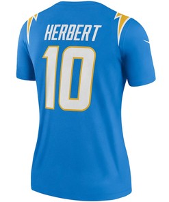 Justin Herbert 10 Los Angeles Chargers Women's Legend Jersey - Powder Blue