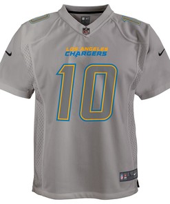 Justin Herbert 10 Los Angeles Chargers Youth Atmosphere Game Jersey - Gray
