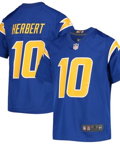Justin Herbert 10 Los Angeles Chargers Youth Game Jersey - Royal